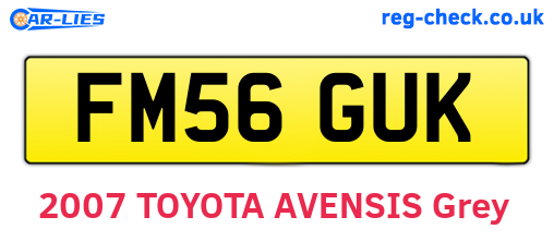 FM56GUK are the vehicle registration plates.