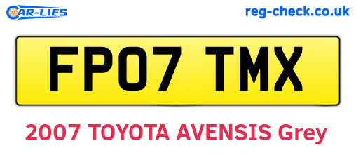 FP07TMX are the vehicle registration plates.
