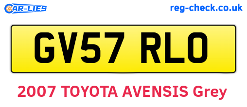 GV57RLO are the vehicle registration plates.