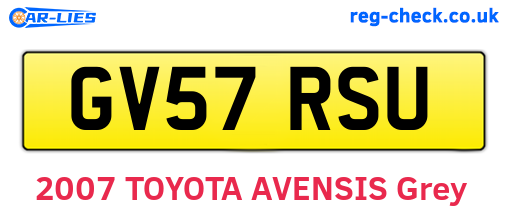 GV57RSU are the vehicle registration plates.