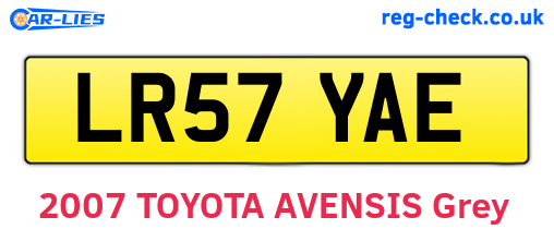 LR57YAE are the vehicle registration plates.