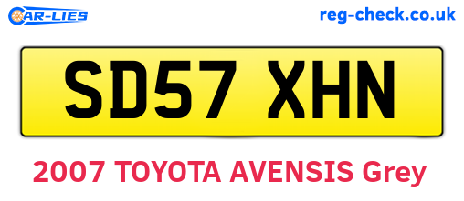 SD57XHN are the vehicle registration plates.