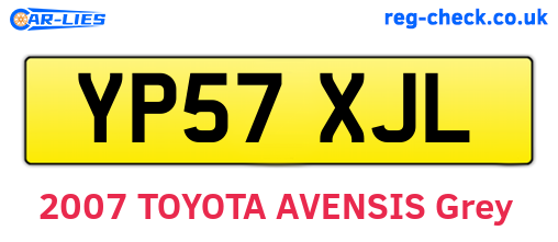YP57XJL are the vehicle registration plates.