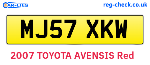 MJ57XKW are the vehicle registration plates.