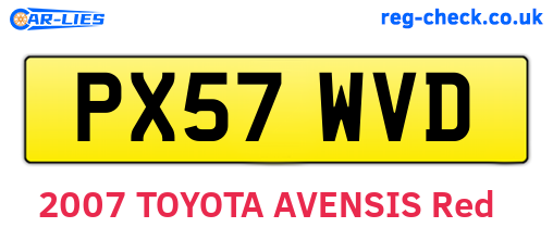PX57WVD are the vehicle registration plates.