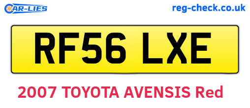 RF56LXE are the vehicle registration plates.