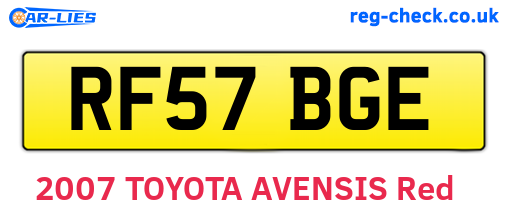 RF57BGE are the vehicle registration plates.