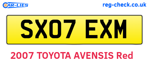 SX07EXM are the vehicle registration plates.