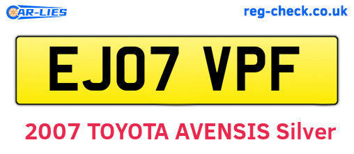 EJ07VPF are the vehicle registration plates.