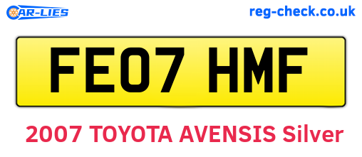 FE07HMF are the vehicle registration plates.