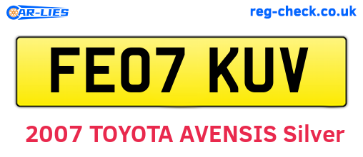 FE07KUV are the vehicle registration plates.