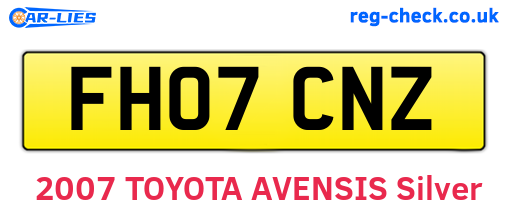 FH07CNZ are the vehicle registration plates.