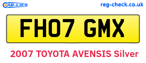 FH07GMX are the vehicle registration plates.