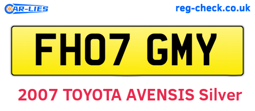 FH07GMY are the vehicle registration plates.