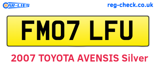 FM07LFU are the vehicle registration plates.