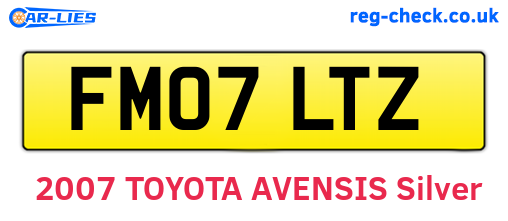 FM07LTZ are the vehicle registration plates.