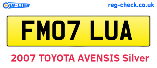 FM07LUA are the vehicle registration plates.
