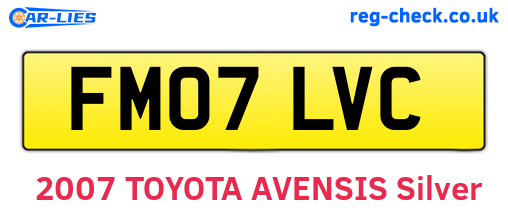 FM07LVC are the vehicle registration plates.