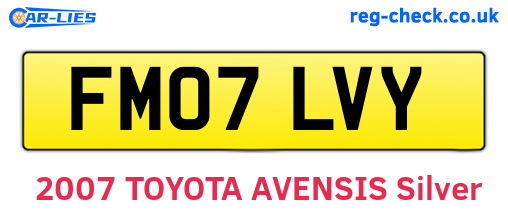 FM07LVY are the vehicle registration plates.