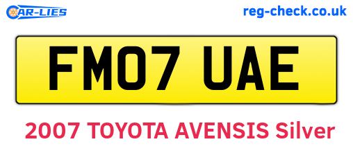 FM07UAE are the vehicle registration plates.