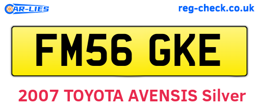 FM56GKE are the vehicle registration plates.