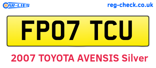 FP07TCU are the vehicle registration plates.
