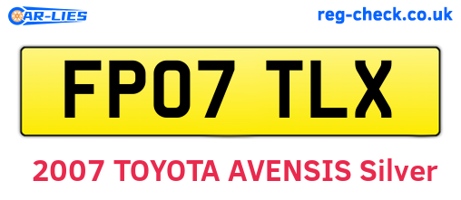 FP07TLX are the vehicle registration plates.
