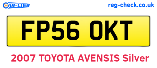 FP56OKT are the vehicle registration plates.