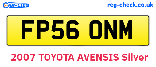 FP56ONM are the vehicle registration plates.