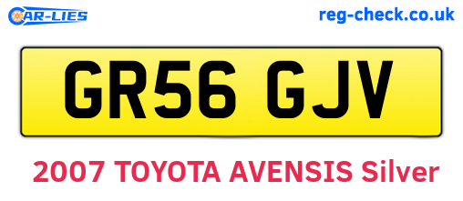 GR56GJV are the vehicle registration plates.