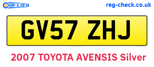 GV57ZHJ are the vehicle registration plates.