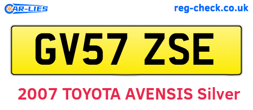 GV57ZSE are the vehicle registration plates.
