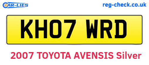 KH07WRD are the vehicle registration plates.