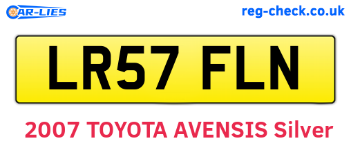 LR57FLN are the vehicle registration plates.