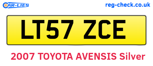 LT57ZCE are the vehicle registration plates.