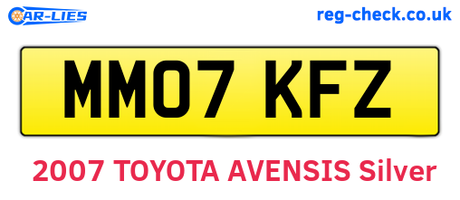 MM07KFZ are the vehicle registration plates.