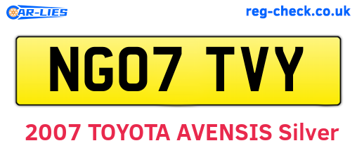 NG07TVY are the vehicle registration plates.