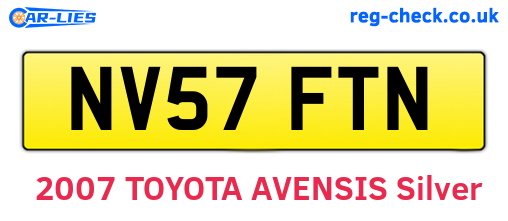 NV57FTN are the vehicle registration plates.