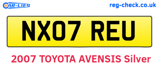 NX07REU are the vehicle registration plates.