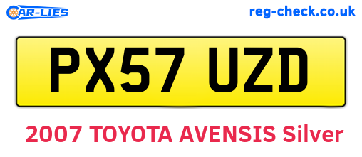 PX57UZD are the vehicle registration plates.