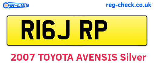 R16JRP are the vehicle registration plates.
