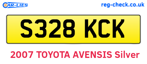 S328KCK are the vehicle registration plates.