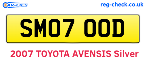 SM07OOD are the vehicle registration plates.