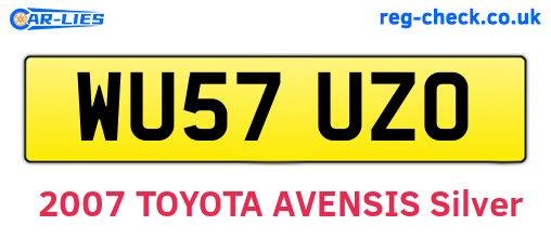 WU57UZO are the vehicle registration plates.