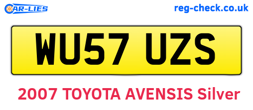 WU57UZS are the vehicle registration plates.