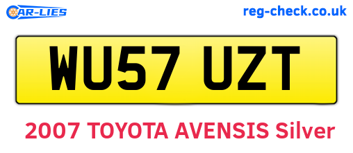 WU57UZT are the vehicle registration plates.
