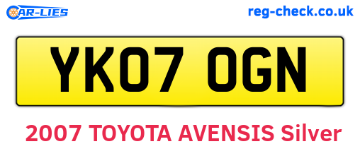 YK07OGN are the vehicle registration plates.