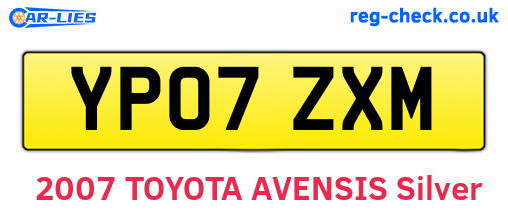 YP07ZXM are the vehicle registration plates.