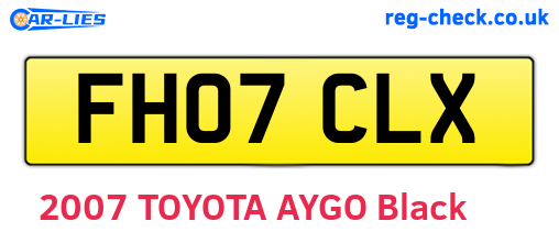 FH07CLX are the vehicle registration plates.