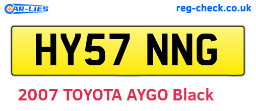 HY57NNG are the vehicle registration plates.